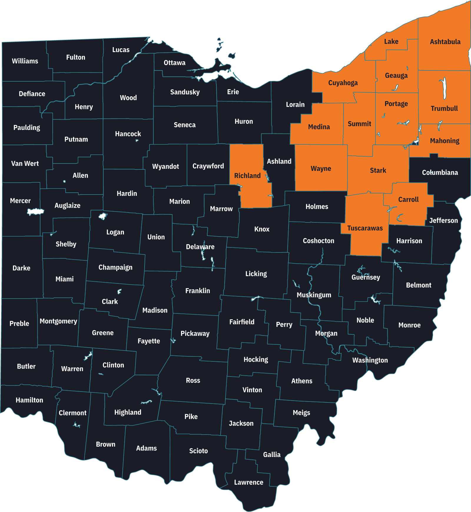 SMIT coverage Ohio Map